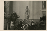 Švč. Lurdo Marijos ir šv. Bernadetos skulptūros Kretingos katalikų bažnyčioje
