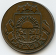 Latvija. 1 santimas, 1928 m.