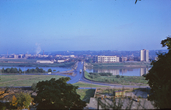 Diapozityvas. Kaunas. Vilijampolės panorama ties tiltu. 1973 m.