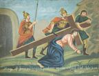 Kryžiaus kelias. VII stotis. Jėzus antrą kartą parpuola po kryžiumi