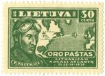 F. Vaitkaus skrydžio atminimo laidos 30 centų pašto ženklas