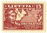F. Vaitkaus skrydžio atminimo laidos 15 centų pašto ženklas
