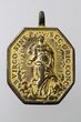 Religinis medaliukas su Nekaltojo Prasidėjimo Švč. Mergelės Marijos ir angelo atvaizdais. XVII–XVIII a.