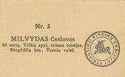 Rinkimų į Lietuvos Respublikos IV Seimą VII apygardoje biuletenis Nr. 5