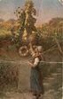 Atvirlaiškis „Mergina prie Šv. Marijos skulptūros vynuogių lauke“