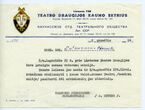 Kvietimas. Lietuvos TSR teatro draugijos Kauno skyriaus kvietimas Jadvygai Oškinaitei. Kaunas. 1962-12-14