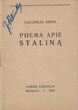 Knyga. Poema apie Staliną