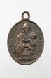 Religinis medaliukas. Dievo Motinos su Kūdikėliu Jėzumi  ir šv. Stanislovo Kostkos atvaizdai. XVIII a. – XIX a.