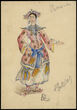 Princesės kostiumo eskizas „Princesė Turandot“