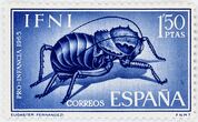Pašto ženklas. Žiogas (Eugaster fernandenzi). Ispanija.