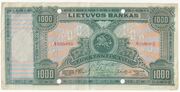 1000 litų banknoto pavyzdys