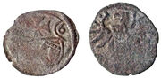 Moneta. Elbingas. Žygimantas Augustas. Denaras. 1556
