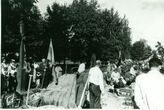 1945 m. Mantoriškių miške žuvusių trylikos Genio kuopos partizanų palaikų perlaidojimo procesija Joniškio mieste