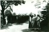 1945 m. Mantoriškių miške žuvusių trylikos Genio kuopos partizanų palaikų perlaidojimo procesija Joniškio mieste