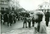 1949 m. žuvusių Tautvydo tėvūnijos partizanų palaikų perlaidojimo procesija Joniškio mieste