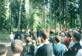 Paminklinio akmens, skirto 1945 m. Mantoriškių miške žuvusių Genio rinktinės 11 partizanų atminimui, atidengimo iškilmės
