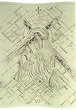 Nijolės Vilutytės freska-sgrafitas “Kryžiaus kelias VI stotis. Veronika nušluosto Viešpačiui Jėzui veidą”