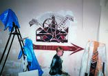 Nijolės VIlutytės freska-sgrafitas, „Ramunės Vėliuvienės studija - galerija” iš ciklo „Miesto ženklai”