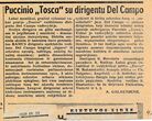 Iškarpa. A. Galaunienė. „Puccinio „Tosca" su dirigentu Del Campo". Recenzija.