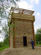 Medinio apžvalgos bokšto prie Šeimyniškėlių piliakalnio statyba