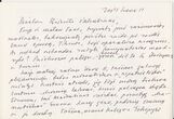 Laiškas Valentinui Stazdeliui „Mielas Bičiuli Valentinai
