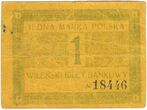 Banknotas. Lenkija. Vilniaus bankai. 1 markė. 1920 01 31
