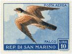Pašto ženklas. Sakalas. San Marinas.