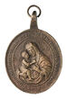 Religinis medaliukas su Žirovičių Dievo Motinos ir šv. Juozapato Kuncevičiaus atvaizdais. XVIII a.