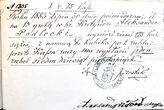 Atlyginimo lapelis Nr. 1305, Kretingos dvaro matininko Jono Šostako išduotas Aleksandrui Podleckiui už grunto atvežimą I užtvankai supilti