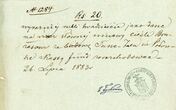 Kretingos dvaro kasos išlaidų raštelis Nr. 1284 dėl atlygimo dailidei Bružui už šokių salės statybą Palangoje