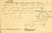 Palangiškio Ignoto Liperto sąskaita Nr. 1278 grafo Juozapo Tiškevičiaus valdų valdybai dėl Palangos (Vilimiškės) plytinėje atliktų darbų apmokėjimo