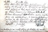 Atlyginimo lapelis Nr. 1293, Kretingos dvaro matininko Jono Šostako išduotas Kolesovui už tvenkinių vandentiekio pylimo šlaitų velėnavimą