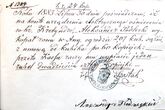 Atlyginimo lapelis Nr. 1304, Kretingos dvaro matininko Jono Šostako išduotas Aleksandrui Podleckiui už griovio elektros apšvietimo linijai iškasimą parke