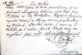 Atlyginimo lapelis Nr. 1317, Kretingos dvaro matininko Jono Šostako išduotas Kazimierui Laurinavičiui už grunto atvežimą vamzdyno pylimo šlaitams išpilti