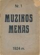 Žurnalas. „Muzikos menas". 1924 m. Nr. 1